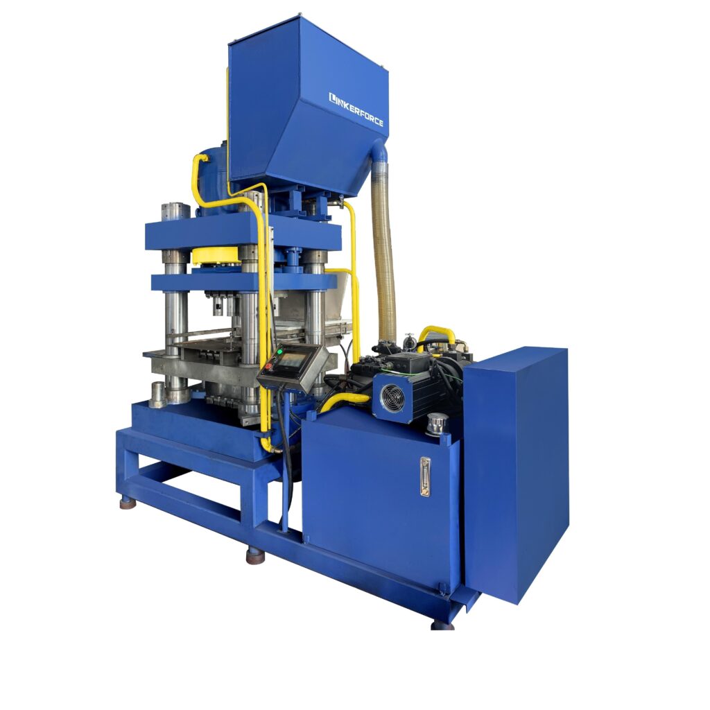 LBP-500 fully automatic machine, capable of pressing powders, stones, and metals for versatile applications