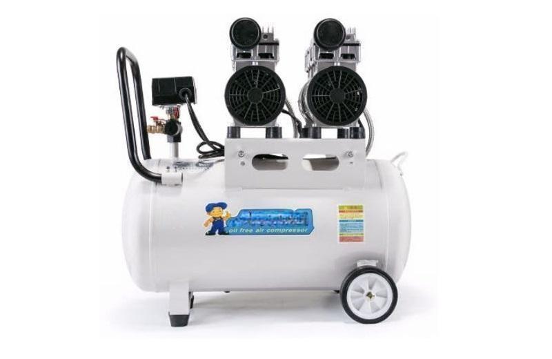 Air compressor required for the pneumatic bath bomb press, which is necessary to operate the machine efficiently